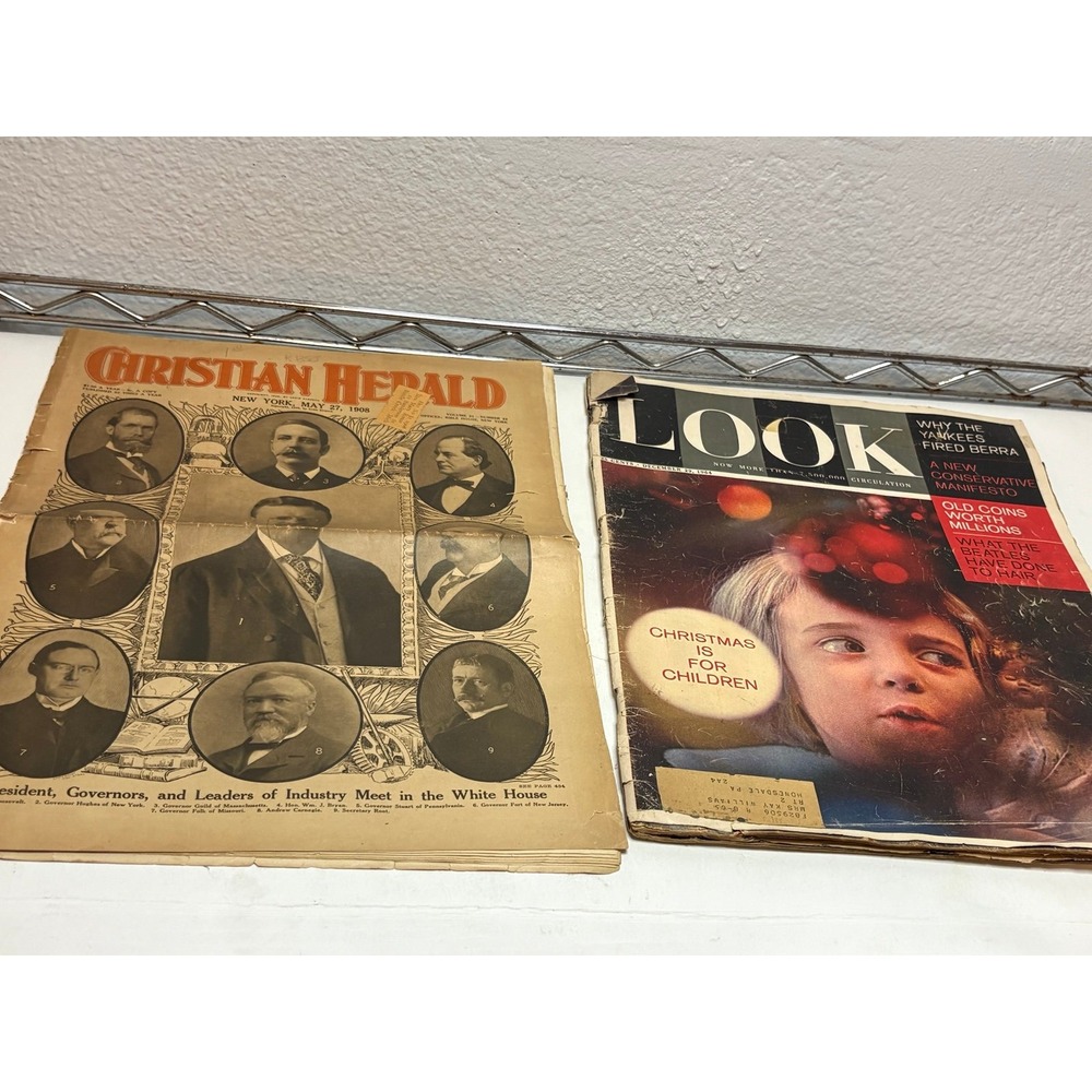 Vintage Christian Herald and LOOK Magazines - 1908 & 1966
